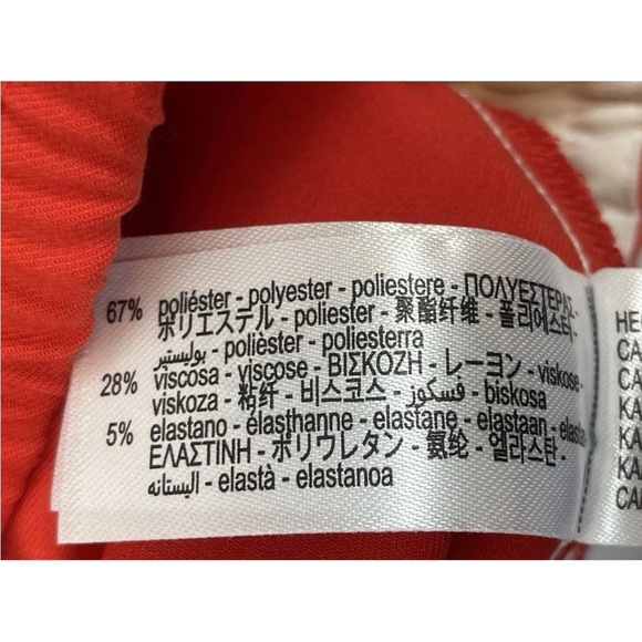 NEW ZARA red Side Striped Red Cropped Pants Woman’s Size S Pull On Pockets - Picture 7 of 16